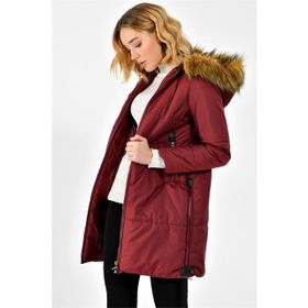 Dewberry 1160001Z6590 Bordo Kadın Kaban