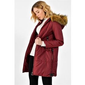 Dewberry 1160001Z6590 Bordo Kadın Kaban