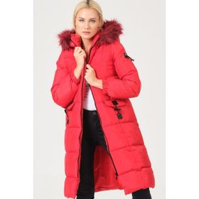 Dewberry 1160001Z6706034 Kırmızı Kadın Mont