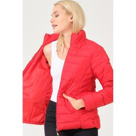 Dewberry 1160001Z6746034 Kırmızı Kadın Mont