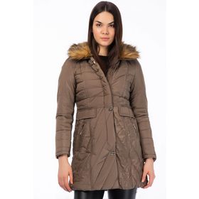 Dewberry 1170001Z6430 Bej Kadın Mont