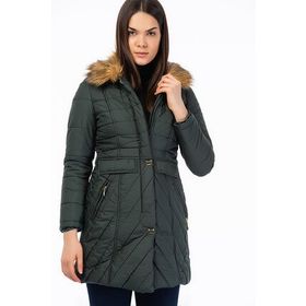 Dewberry 1170001Z6430 Yeşil Kadın Mont