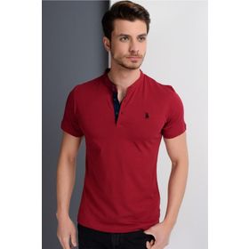 Dewberry 2090001T8560 Bordo Erkek T-shirt