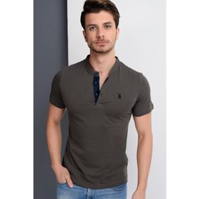 Dewberry 2090001T8560 Haki Erkek T-shirt