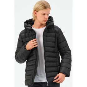 Dewberry M8658 Koyu Siyah Erkek Mont