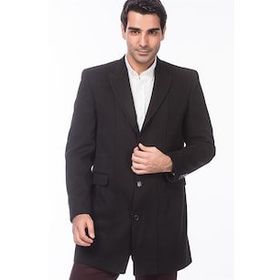 Dewberry PLT4060 Siyah Erkek Palto