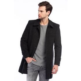 Dewberry Plt7226 Antrasit Desenli Erkek Palto