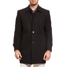 Dewberry Plt7226 Siyah Erkek Battal Palto