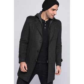 Dewberry Plt8334 Antrasit Erkek Palto