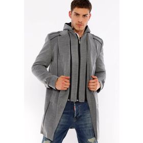 Dewberry PLT8334 Gri Erkek Palto