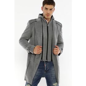 Dewberry PLT8334 Gri Erkek Palto