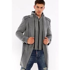 Dewberry PLT8334 Gri Erkek Palto