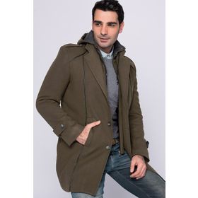 Dewberry Plt8334 Haki Erkek Palto