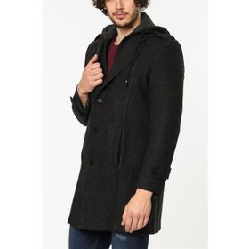 Dewberry Plt8334 Siyah Desenli Erkek Palto