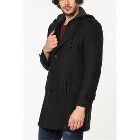 Dewberry Plt8334 Siyah Desenli Erkek Palto