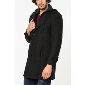 Dewberry Plt8334 Siyah Desenli Erkek Palto