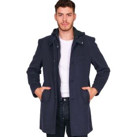 Dewberry PLT8335 Desenli Lacivert Erkek Palto