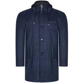 Dewberry PLT8335 Diagonal Siyah Mavi Erkek Palto
