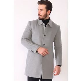 Dewberry PLT8364 Açık Gri Erkek Palto