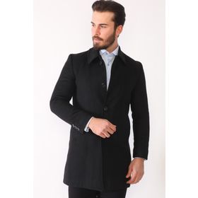 Dewberry Plt8364 Siyah Erkek Palto
