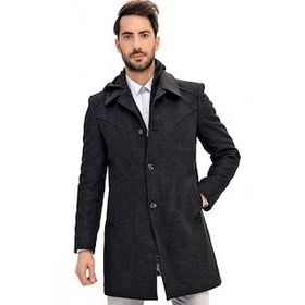 Dewberry Plt8366 Antrasit Erkek Palto