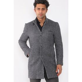 Dewberry PLT8367 Koyu Antrasit Erkek Palto