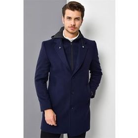 Dewberry PLT8376 Lacivert Erkek Palto
