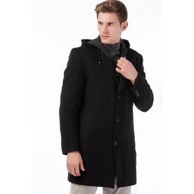 Dewberry Plt8376 Siyah Erkek Palto