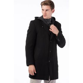 Dewberry Plt8376 Siyah Erkek Palto