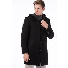 Dewberry Plt8376 Siyah Erkek Palto