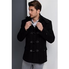 Dewberry Plt8379 Siyah Erkek Palto