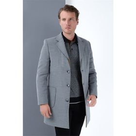 Dewberry PLT8384 Gri Erkek Palto