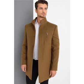 Dewberry Plt8386 Camel Erkek Palto