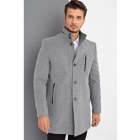 Dewberry PLT8386 Gri Erkek Palto