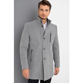 Dewberry PLT8386 Gri Erkek Palto