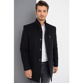 Dewberry Plt8386 Siyah Erkek Palto
