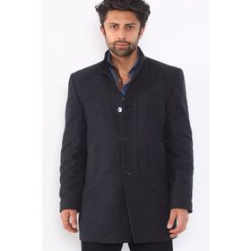 Dewberry Plt8387 Lacivert Desenli Erkek Palto