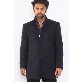 Dewberry Plt8387 Lacivert Desenli Erkek Palto