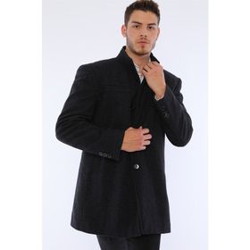 Dewberry Plt8387 Lacivert Desenli Erkek Palto