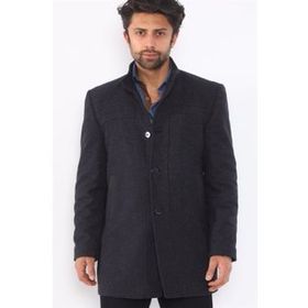 Dewberry Plt8387 Lacivert Desenli Erkek Palto