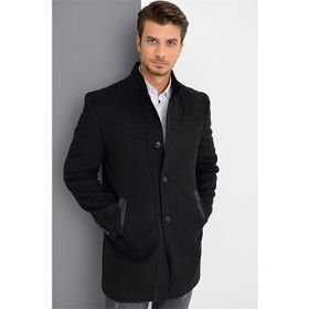 Dewberry Plt8387 Siyah Erkek Palto