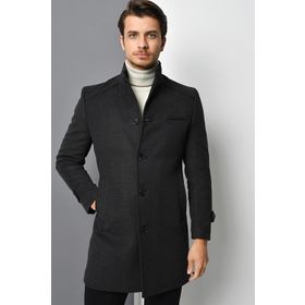 Dewberry Plt8391 Antrasit Erkek Palto
