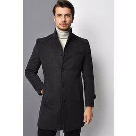 Dewberry Plt8391 Antrasit Erkek Palto