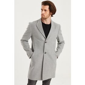 Dewberry Plt8398 Gri Erkek Palto