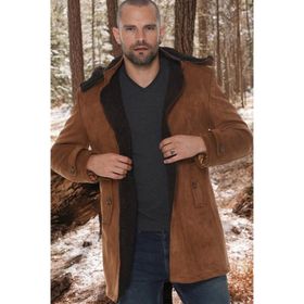 Dewberry PLT8399 Süet Görünümlü Açık Camel Erkek Palto