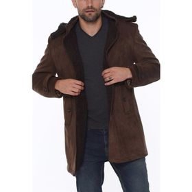 Dewberry PLT8399 Süet Görünümlü Camel Erkek Palto