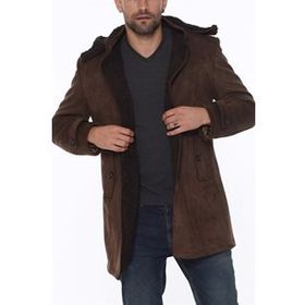 Dewberry PLT8399 Süet Görünümlü Camel Erkek Palto