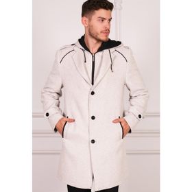 Dewberry PLT8401 Desenli Bej Erkek Palto