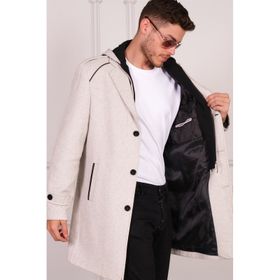 Dewberry PLT8401 Desenli Bej Erkek Palto