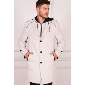Dewberry PLT8401 Desenli Bej Erkek Palto